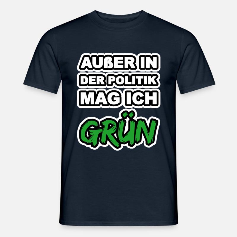 Grün - Männer T-Shirt - Navy
