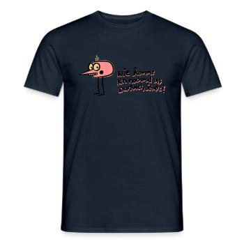 How can I get back to the Darknet, honey? - Men's T-Shirt - navy - Front - AI Model Male 178 light (178cm)