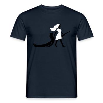 enterrement de vie de garçon et de jeune fille - T-shirt homme - marine - Devant - AI Model Male 178 light (178cm)