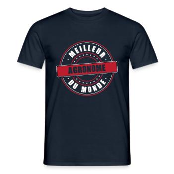 Meilleur agronome profession métier humour - T-shirt homme - marine - Devant - AI Model Male 178 light (178cm)
