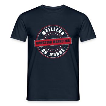 Meilleur directeur marketing profession métier - T-shirt homme - marine - Devant - AI Model Male 178 light (178cm)