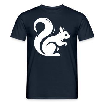 Minimalist Squirrel Silhouette - Men's T-Shirt - navy - Front - AI Model Male 178 light (178cm)