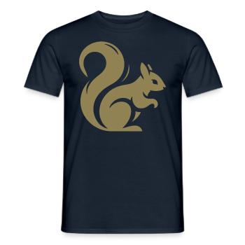 Minimalist Squirrel Silhouette - Men's T-Shirt - navy - Front - AI Model Male 178 light (178cm)