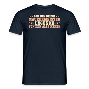Maurermeister Handwerker Bester Maurer - Männer T-Shirt - Navy - Vorne - AI Model Male 178 light (178cm)