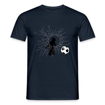 garçon de football - T-shirt homme - marine - Devant - AI Model Male 178 light (178cm)