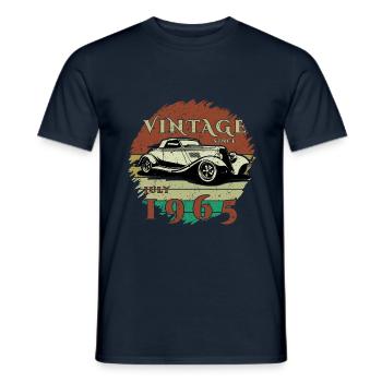 60ème Anniversaire - Classique - Millésime depuis 07/1965 - T-shirt homme - marine - Devant - AI Model Male 178 light (178cm)