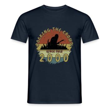 25. Geburtstag Rocking the crowd GIT 07/2000 - Männer T-Shirt - Navy - Vorne - AI Model Male 178 light (178cm)