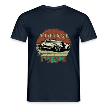 33ème Anniversaire - Classiques - Millésime depuis 08/1992 - T-shirt homme - marine - Devant - AI Model Male 178 light (178cm)