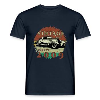 16. Geburtstag - Klassiker - Vintage since 08/2009 - Männer T-Shirt - Navy - Vorne - AI Model Male 178 light (178cm)