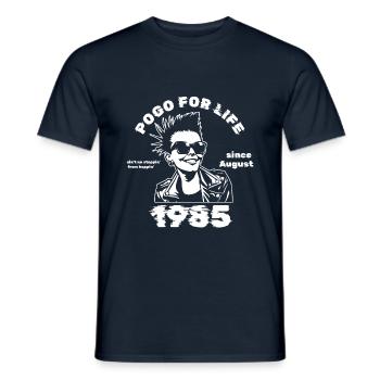 40. Anniversaire Pogo pour la vie depuis 08/1985 - T-shirt homme - marine - Devant - AI Model Male 178 light (178cm)