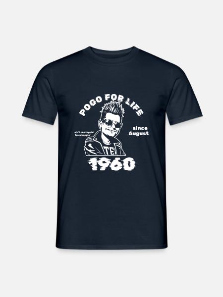 65. Geburtstag Pogo for life since 08/1960 - Männer T-Shirt - Navy