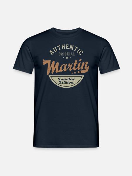 Martin Geschenk T-Shirt personalisierter Name Martin - Männer T-Shirt - Navy