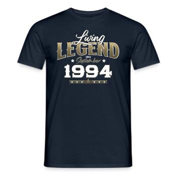 30. Geburtstag Legende September 1994 Jahrgang 94 - Männer T-Shirt - Navy - Vorne - AI Model Male 178 light (178cm)