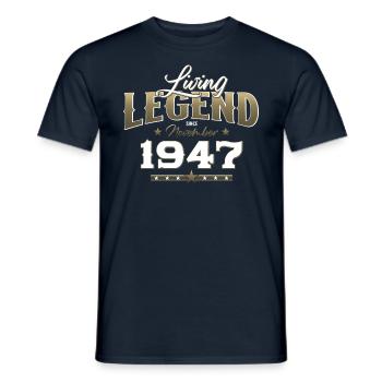 77th Birthday Original November 1947 Volume 47 - Men's T-Shirt - navy - Front - AI Model Male 178 light (178cm)