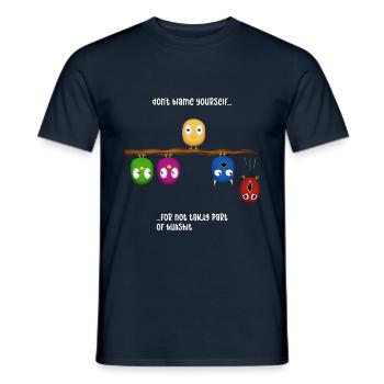 Anti Peer Pressure Bird Anti Bullying - Men's T-Shirt - navy - Front - AI Model Male 178 light (178cm)