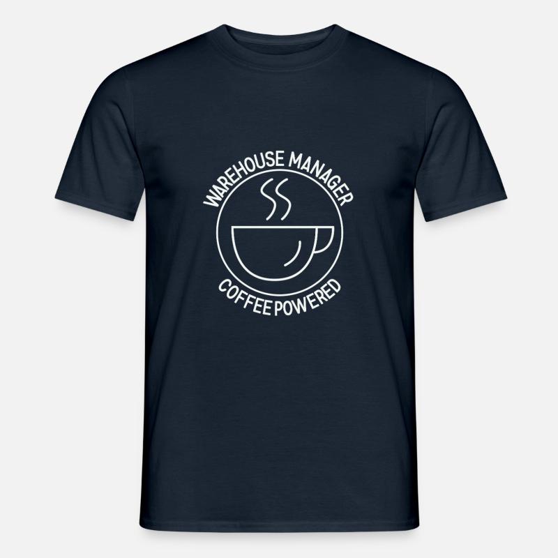 Warehouse Manager Coffee Powered - Männer T-Shirt - Navy