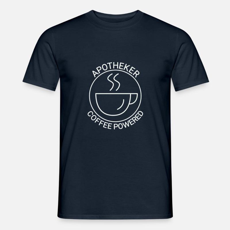 Apotheker Coffee Powered - Männer T-Shirt - Navy