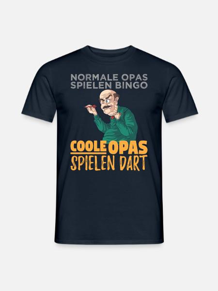 Coole Opas Spielen Dart - Männer T-Shirt - Navy