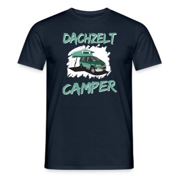 Dachzelt Camper | Autozelt Campingurlaub Abenteuer - Männer T-Shirt - Navy - Vorne - AI Model Male 178 light (178cm)