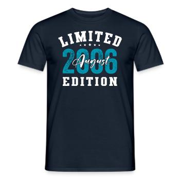 18ème anniversaire Original Août 2006 Millésime 2006 - T-shirt homme - marine - Devant - AI Model Male 178 light (178cm)