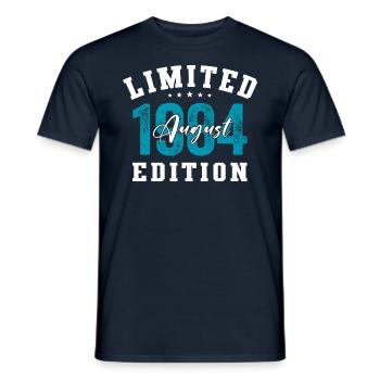 40ème Anniversaire Original Août 1984 Millésime 1984 - T-shirt homme - marine - Devant - AI Model Male 178 light (178cm)