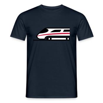 Express Train Logo - Men's T-Shirt - navy - Front - AI Model Male 178 light (178cm)