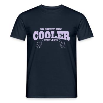 Cooler Typ - Männer T-Shirt - Navy - Vorne - AI Model Male 178 light (178cm)