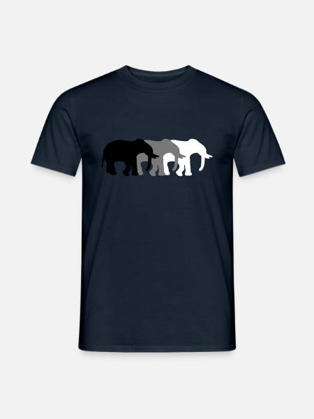 3 Elephants - T-shirt homme - marine