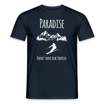 skiing - Men's T-Shirt - navy - Front - AI Model Male 178 light (178cm)