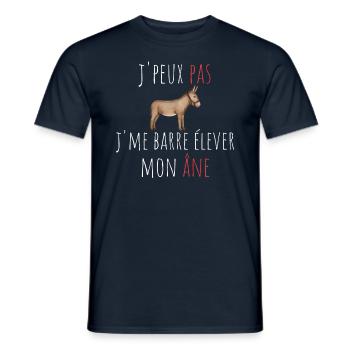 j'peux pas j'me barre élever mon âne cadeau humour - T-shirt homme - marine - Devant - AI Model Male 178 light (178cm)