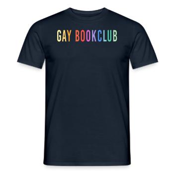 CLUB DE LIVRES GAY - T-shirt homme - marine - Devant - AI Model Male 178 light (178cm)