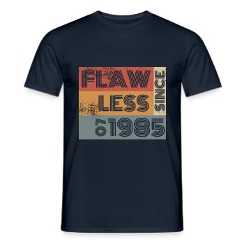 40th Birthday Flawless since 07/1985 - Men's T-Shirt - navy - Front - AI Model Male 178 light (178cm)