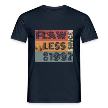 33. Birthday Flawless since 08/1992 - Men's T-Shirt - navy - Front - AI Model Male 178 light (178cm)