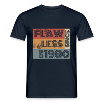 45th Birthday Flawless since 09/1980 - Men's T-Shirt - navy - Front - AI Model Male 178 light (178cm)