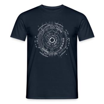 computer Platine Core cpu pc code Programm Nerd lo - Männer T-Shirt - Navy - Vorne - AI Model Male 178 light (178cm)