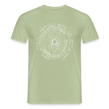 computer Platine Core cpu pc code Programm Nerd lo - Männer T-Shirt - Sage - Vorne - AI Model Male 178 light (178cm)