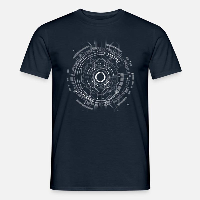 computer Platine Core cpu pc code Programm Nerd lo - Männer T-Shirt - Navy