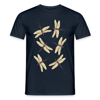 Sechs Libellen - Männer T-Shirt - Navy - Vorne - AI Model Male 178 light (178cm)