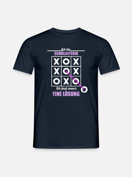 Ich bin Schulleiterin Ich finde immer eine Lösung - Männer T-Shirt - Navy