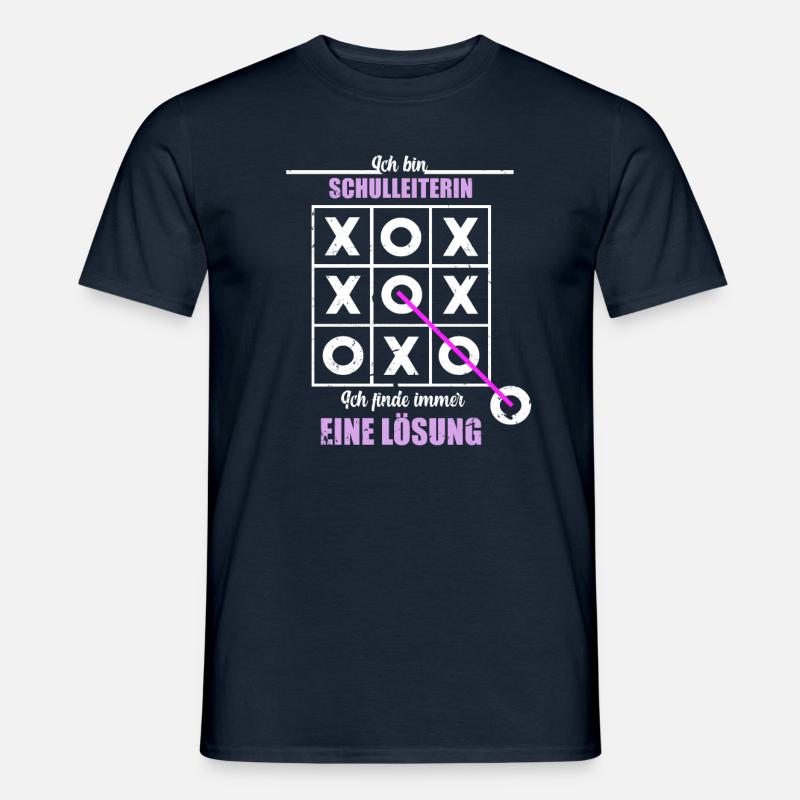 Ich bin Schulleiterin Ich finde immer eine Lösung - Männer T-Shirt - Navy