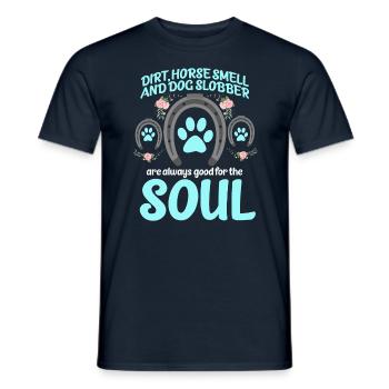 Dirt Horse Smell And Dog Slobber Dog Owner Dogs - Men's T-Shirt - navy - Front - AI Model Male 178 light (178cm)