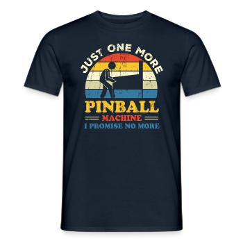 Pinball Flipper Retro Gamer - T-shirt homme - marine - Devant - AI Model Male 178 light (178cm)