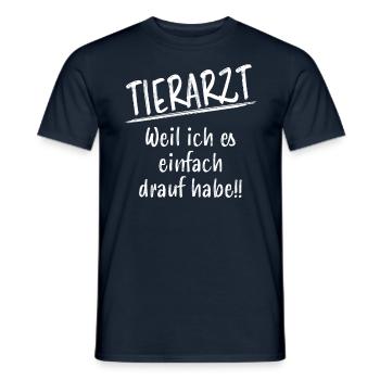 Tierarzt Lustige Spruch Beruf Tiermedizin Geschenk - Männer T-Shirt - Navy - Vorne - AI Model Male 178 light (178cm)