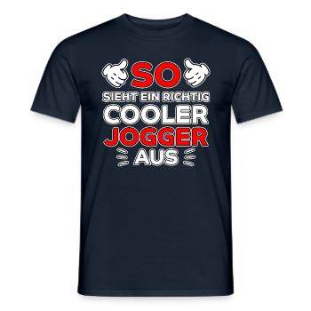 Jogger Laufen Lustiger Spruch Joggen Geschenk - Männer T-Shirt - Navy - Vorne - AI Model Male 178 light (178cm)