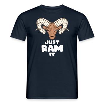 Aries Widder - Männer T-Shirt - Navy - Vorne - AI Model Male 178 light (178cm)