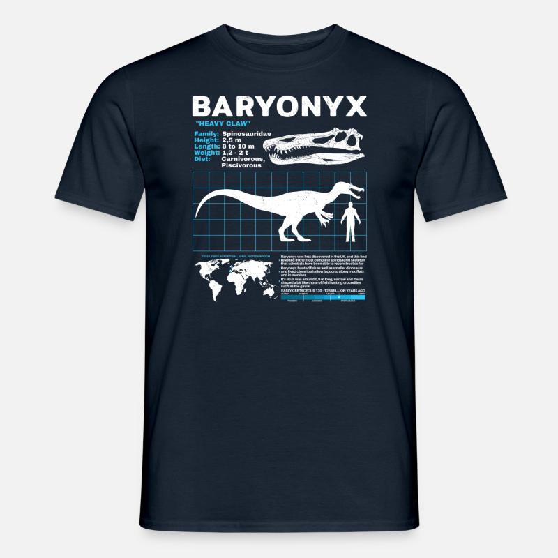 Baryonyx Datenblatt - Männer T-Shirt - Navy