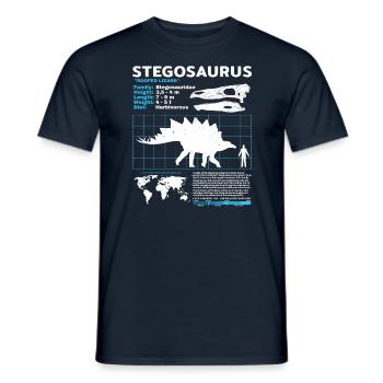 Fiche technique de Stegosaurus - T-shirt homme - marine - Devant - AI Model Male 178 light (178cm)