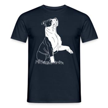 American Bully XL - Männer T-Shirt - Navy - Vorne - AI Model Male 178 light (178cm)