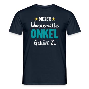 Dieser Wundervolle Onkel Gehört zu Personalisiert - Männer T-Shirt - Navy - Vorne - AI Model Male 178 light (178cm)