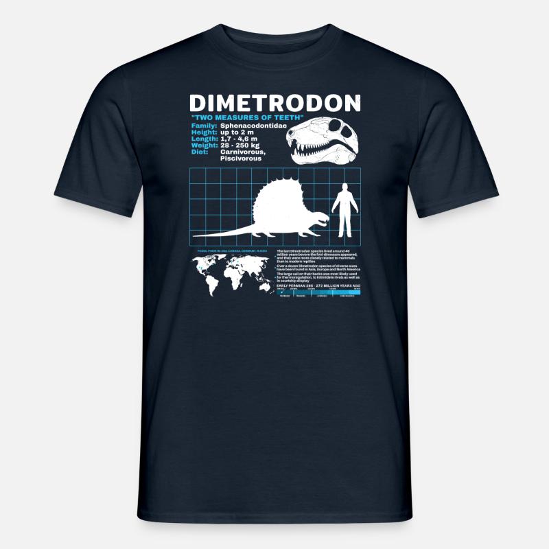 Dimetrodon Data Sheet - Men's T-Shirt - navy